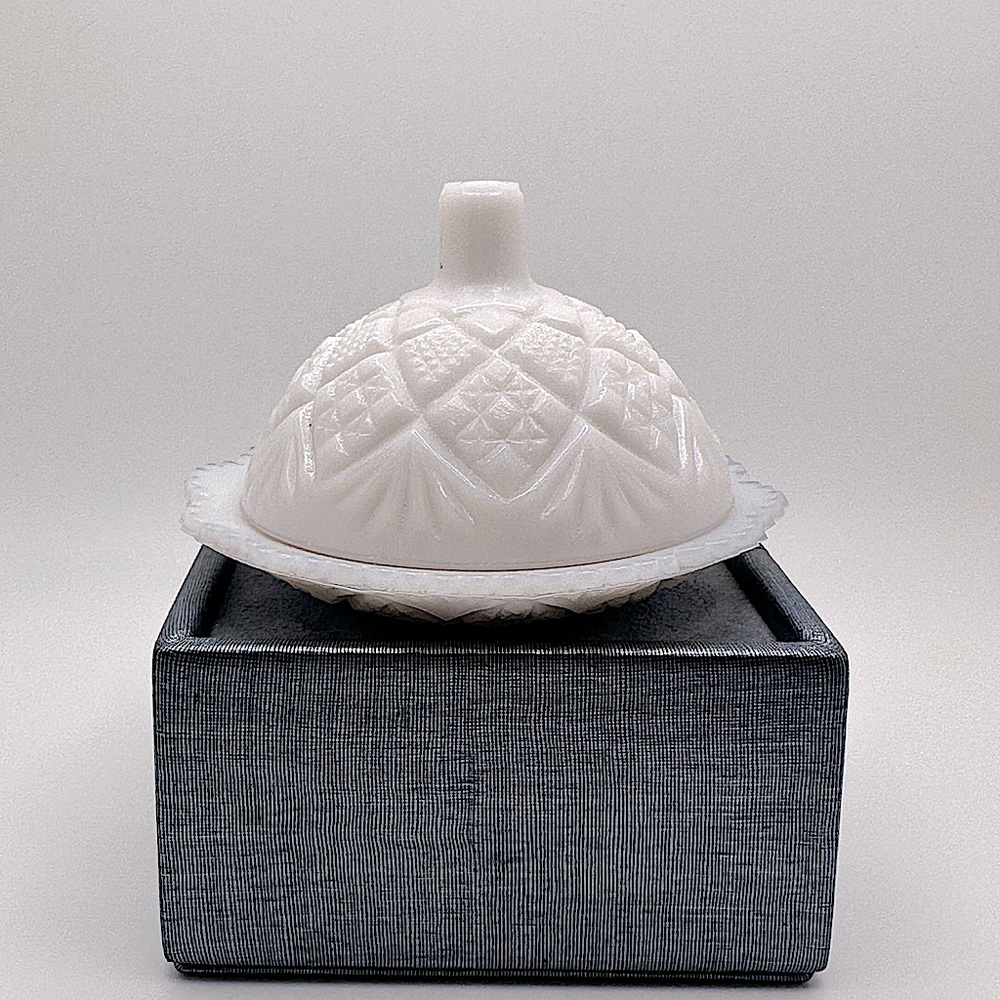 Depression Glass Butter Dish
